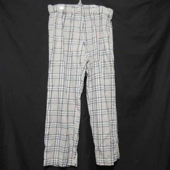 Plaid Flannel Lounge Pants | Front Button Detail | Stretchy Waistband | Unisex - Picture 1 of 15
